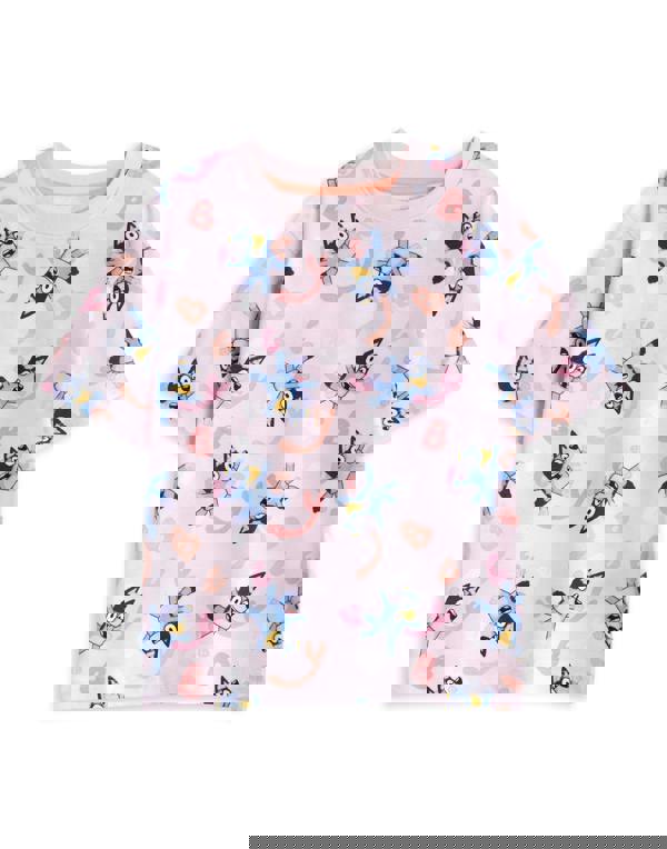 Bluey Girls Multicoloured Multi Character Multi-Pack of 2 Short Sleeve Short Leg Pyjama Set