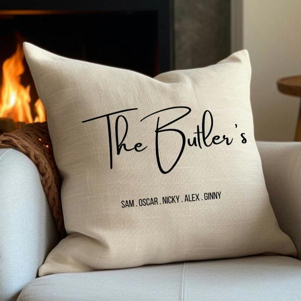Personalised Family Name Cushion