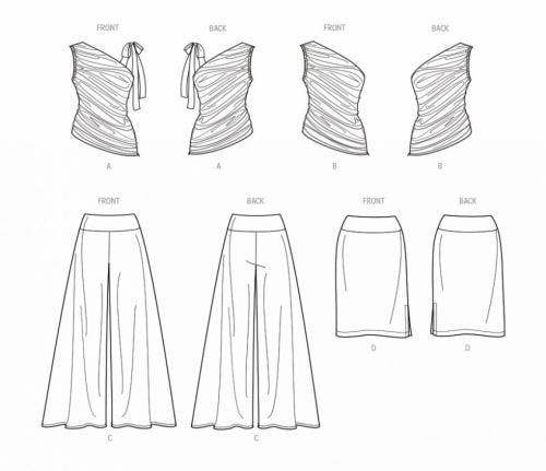 Simplicity Sewing Pattern 9790, Tops, Trousers, Skirts for Women, W2 (20W-22W-24W-26W-28W) - Intermediate