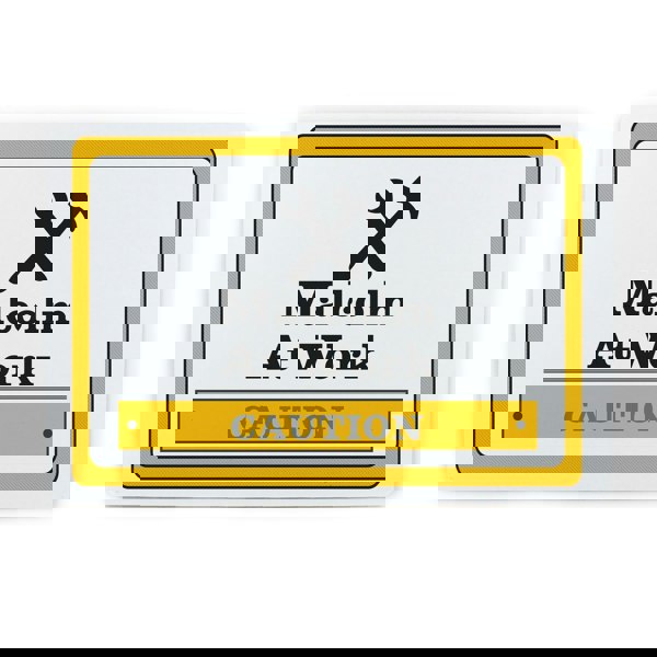 Personalised Memento Company Personalised Man At Work Sign