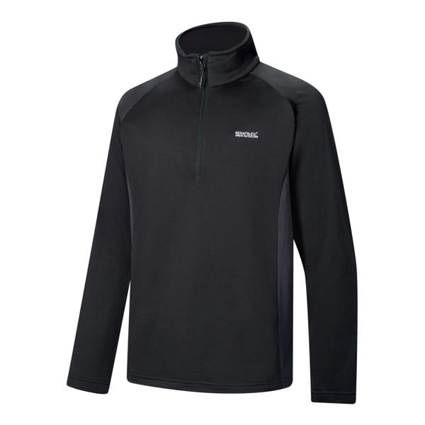 Regatta Mens Thiek Logo Fleece Midlayer - Black - 