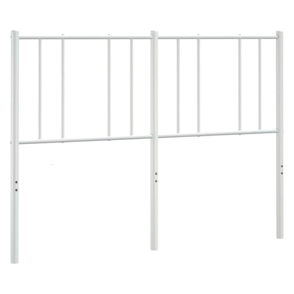 Berkfield Metal Headboard White 135 cm