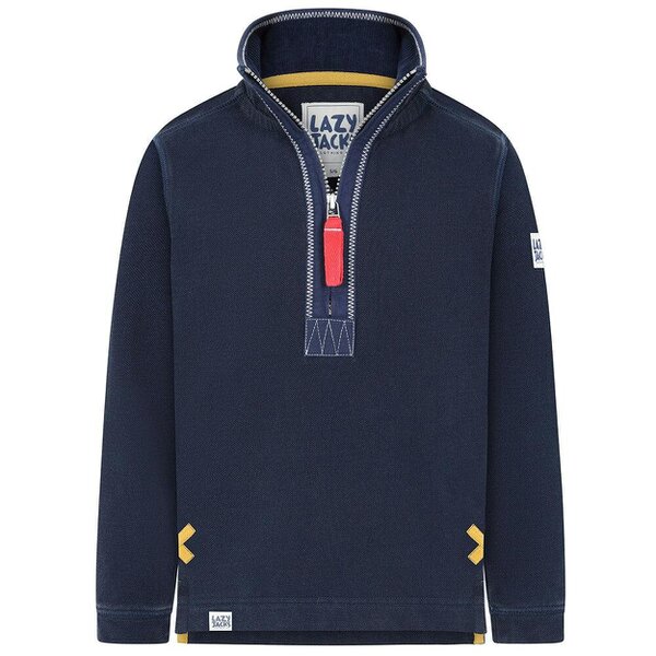 Lazy Jacks LJ700C - Boys 1/4 Zip Pique Sweatshirt - Marine
