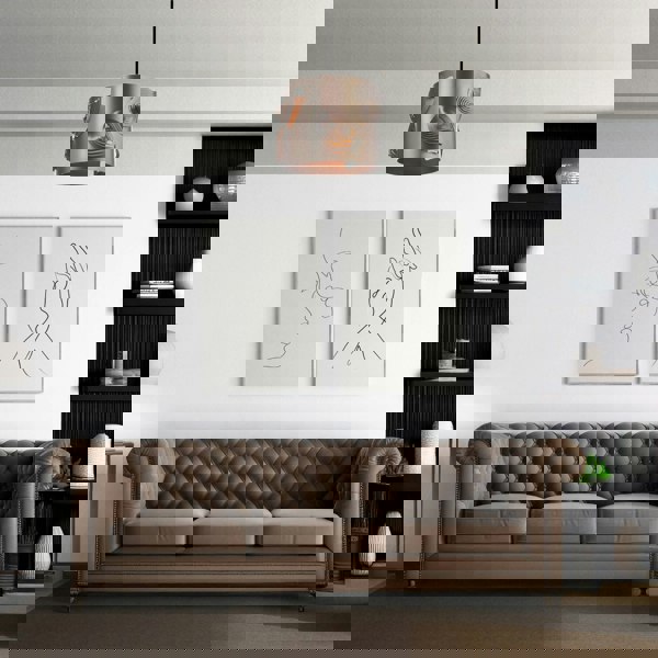 Matte Bronze Solid Metal Easy Fit Pendant Shade with Laser Cut Leaves Image 6