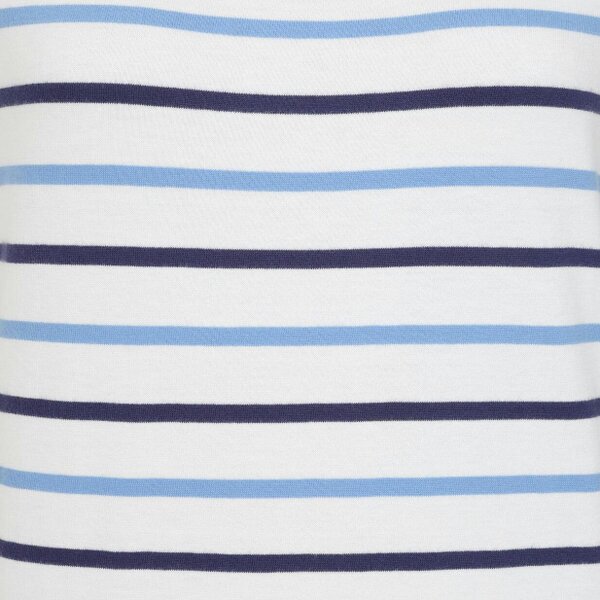 Lazy Jacks LJ8 - Ladies Short Sleeve Striped Breton Top - Blue