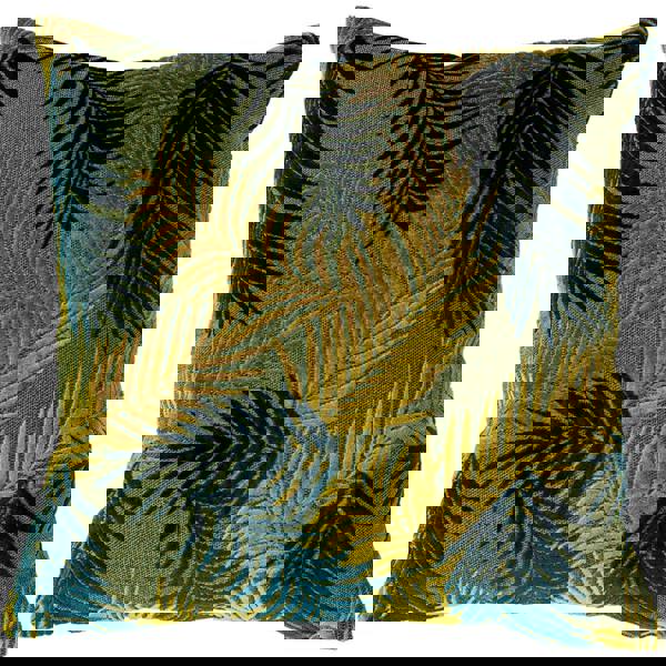 Paoletti Palm Grove Cushion Cover - Gold/Teal