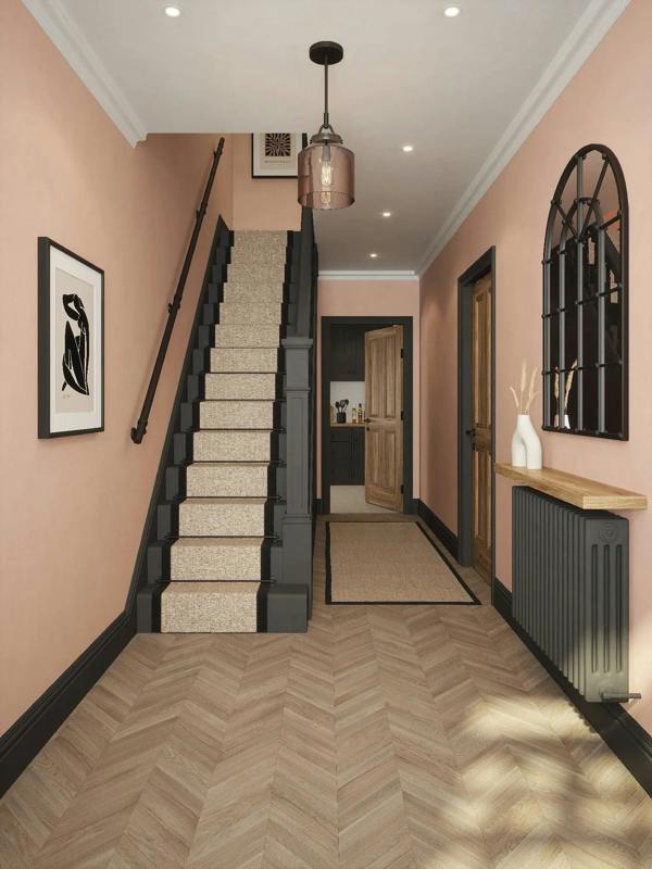 Kineton Matt Black Straight Flight Handrail — Handrails Direct 40mm Handrail Straight Run — by Handrails Direct, Straight Flight