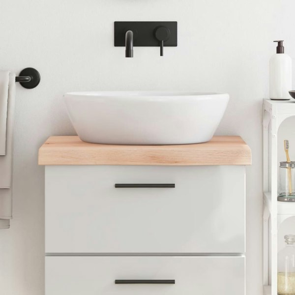Berkfield Bathroom Countertop 60x60x6 cm Untreated Solid Wood