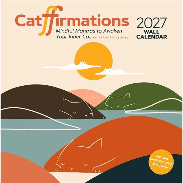 Chronicle Books Catffirmations Calendar 2027, Wall Calendars, Month To View, Cats, Gift