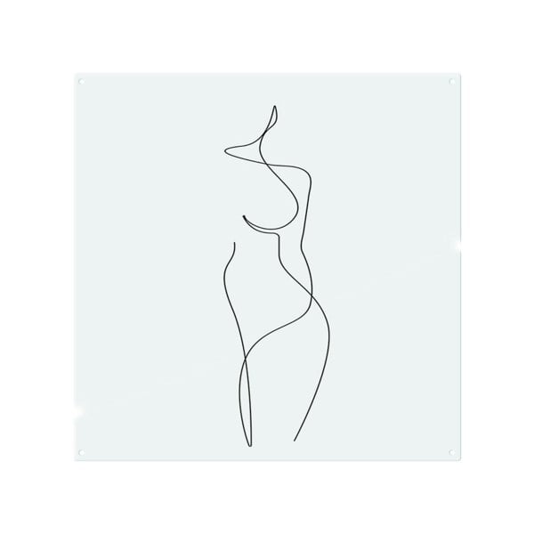 Benjamin Tate Design line art drawing of woman Designer Splash Back
