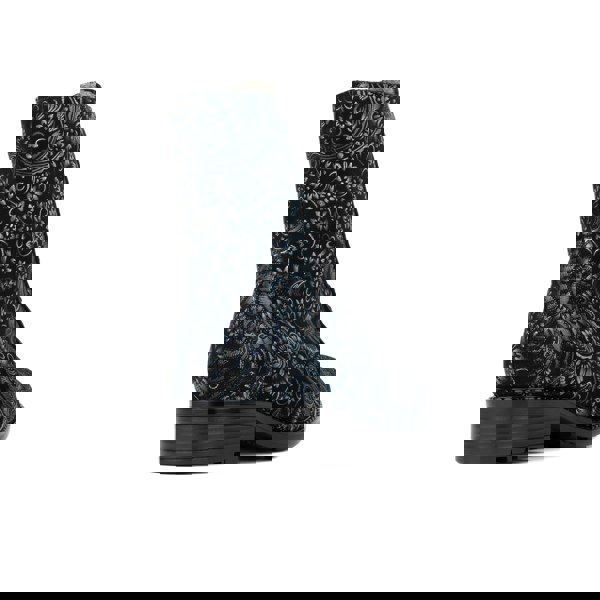 Embassy London Laviva High - Black & Blue - Women's leather-lined wide fit high ankle boot