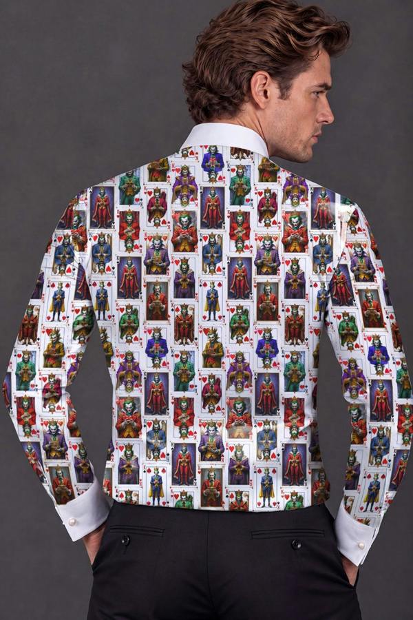 CLT2703 WHITE SUPERVILLAIN - Claudio Lugli Shirts