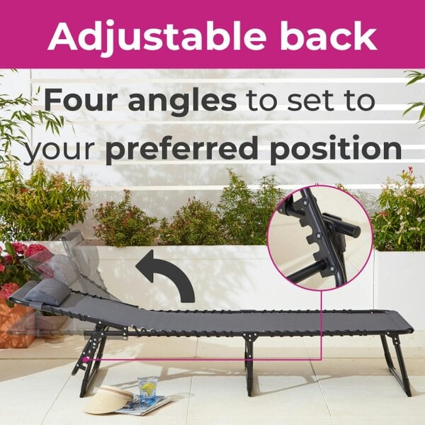 Neo Direct Two Neo Grey Outdoor Folding Sun Loungers