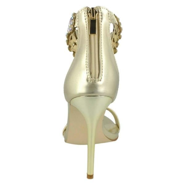 Anne Michelle Ladies Anne Michelle Jewelled Ankle Strap Heeled Sandals F10862