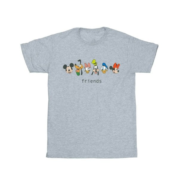 Disney Womens/Ladies Mickey Mouse And Friends Cotton Boyfriend T-Shirt - Sports Grey