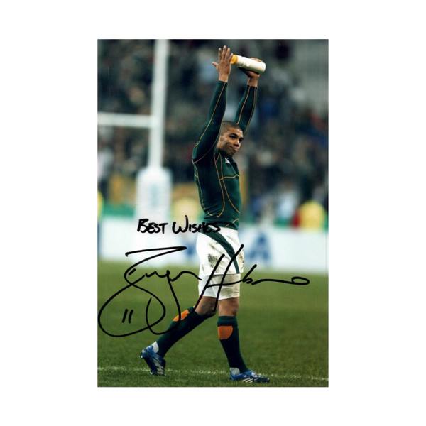 Bryan Habana Signed 12x8 Image
