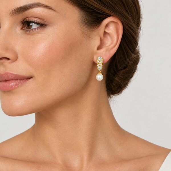 Cachet London Petra Gold Clip On Earrings