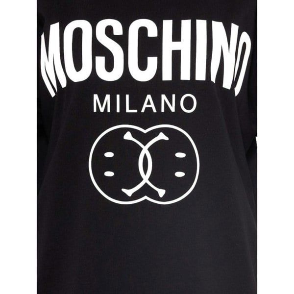Moschino Double Smiley Black Oversize T-Shirt