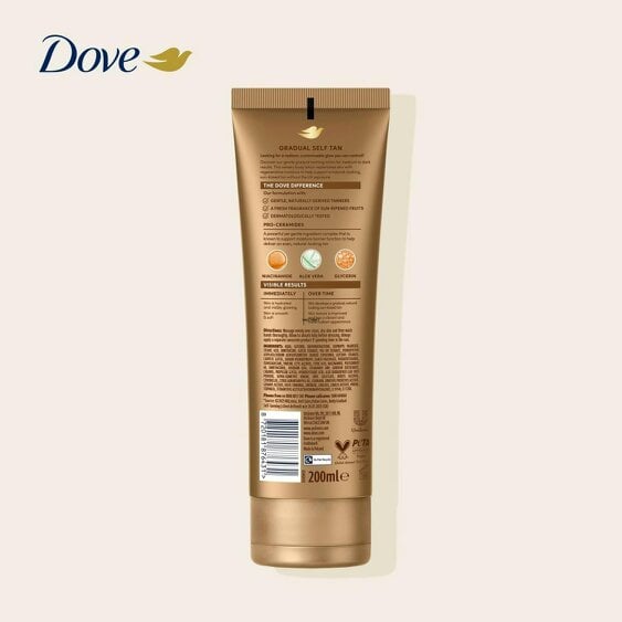 Dove 3 Pack Dove DermaSpa Summer Revived Medium to Dark Body Lotion, 200ml
