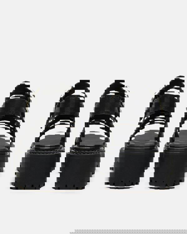 Timberland Stone Street Backstrap Full Grain Leather Womens Sandals - Black | CHO | Designer Womens Flat Sandals