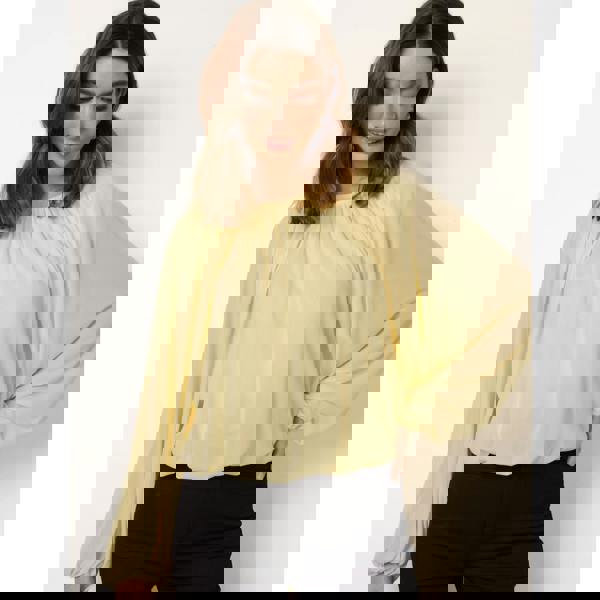 Blue Vanilla Batwing Puffball Blouse