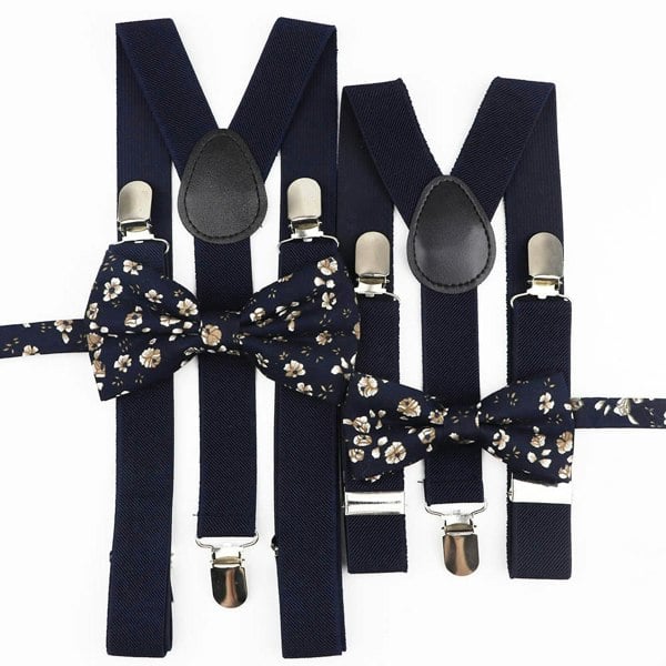 Mr Townsend Suits Me and Mini Me Floral Bow Ties and Braces - Various Colours