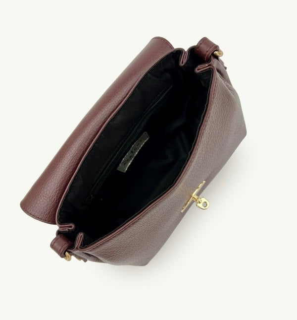 Apatchy London The Maddie Midi Leather Bag - Port