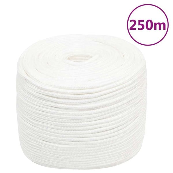 Berkfield Boat Rope Full White 10 mm 250 m Polypropylene