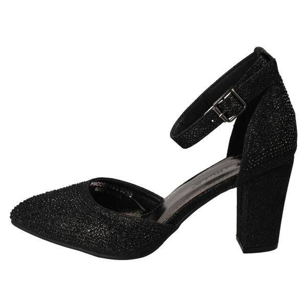 Anne Michelle Ladies Anne Michelle Block Heel Glitter Court Shoes