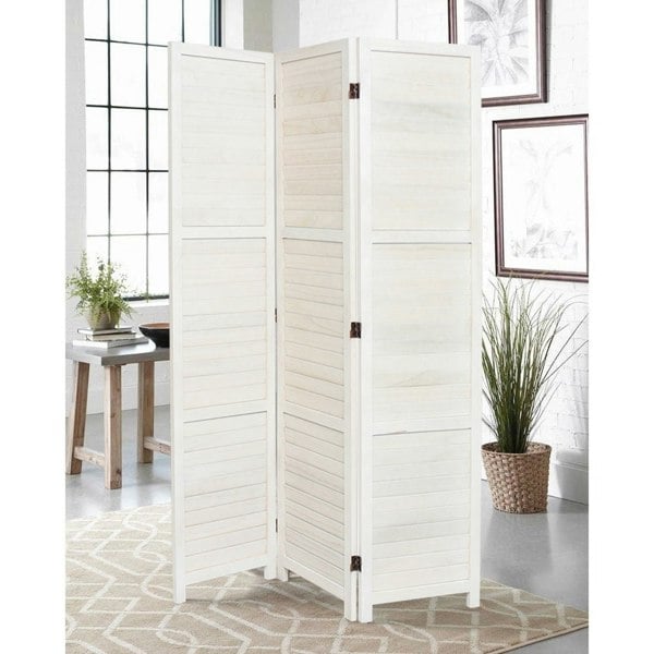 3/4/6 Panel furn Hand Made Wicker Folding Room Divider Living Room Partition Privacy Screen Living Room Divider Living and Home White 3 Panel -H170*L120CM