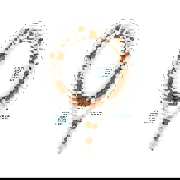 Myga Bodhi Mala Bead Necklace