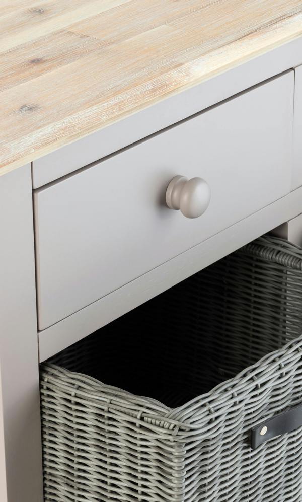 Statement Furniture Florence Display Cabinet with Wine Rack, Drawers and Baskets