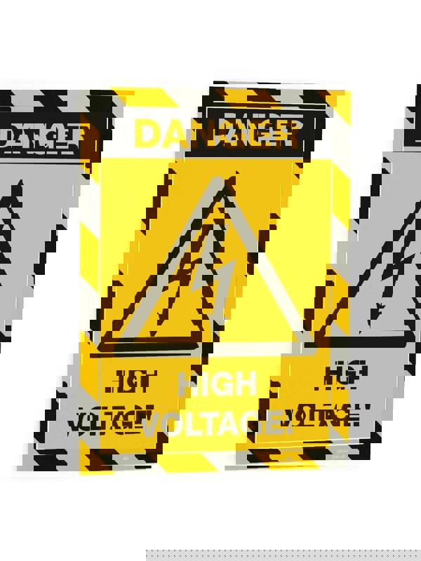 Durable DURAFRAME Magnetic Signage Hazard Frame | 5 Pack | A4 Yellow & Black