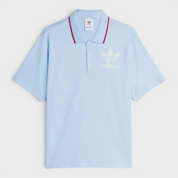 Wales Bonner Adidas Originals Short Sleeve Polo Glow Blue