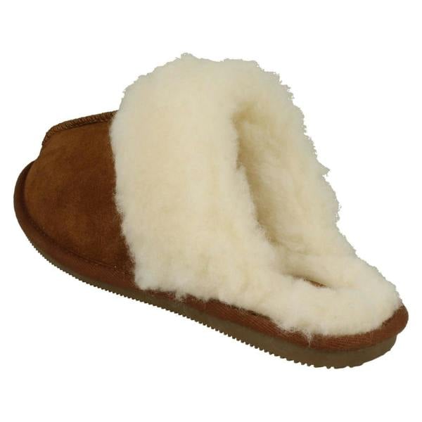 Clarks Ladies Clarks Faux Fur Cuff Mule Slippers Warm Lux