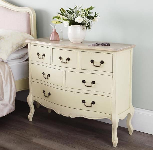 Statement Furniture Juliette Chest of Drawers Large 6 Drawer French Style Bedroom Storage