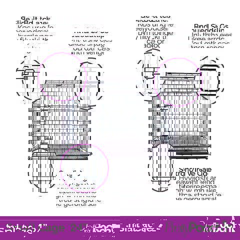 ProKleen Pretty Pooch Dog Crate Small Cage Puppy Cat Pet Training Tray and Bed With Two Cloths