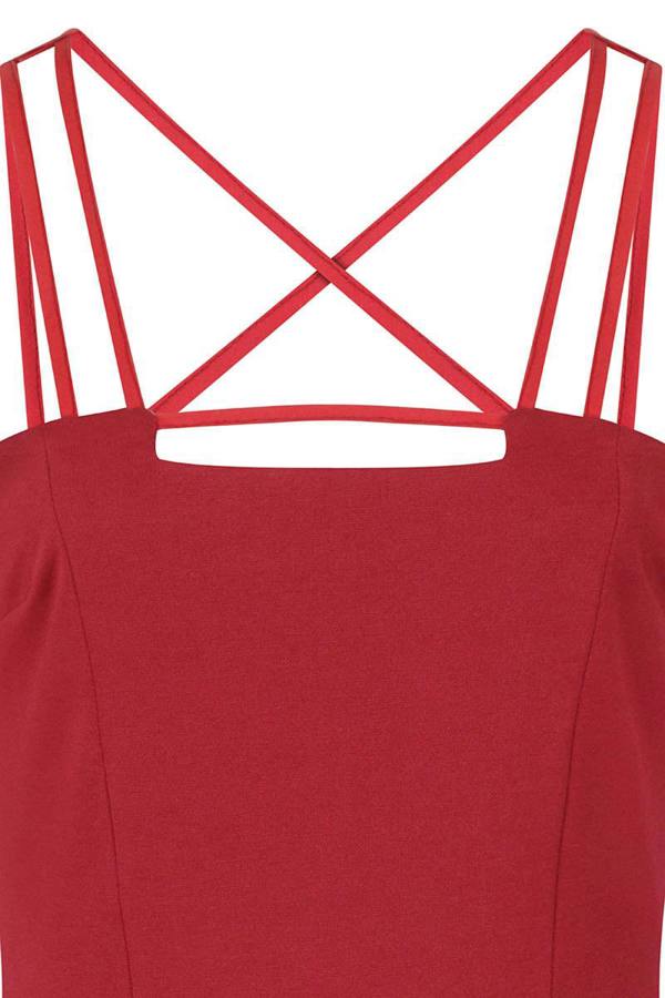 HotSquash Spaghetti Strap Ponte Dress