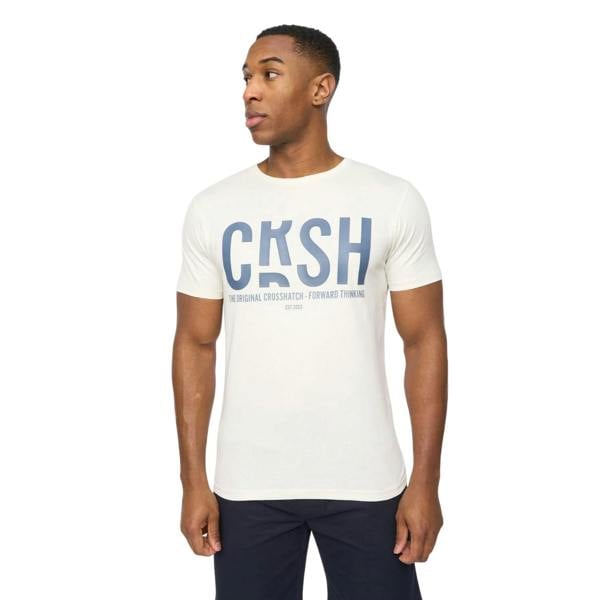 Crosshatch Mens Solari T-Shirt - Off White