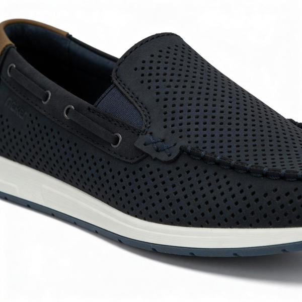 Rieker Rieker 11957 Mens Loafer Shoes Blue
