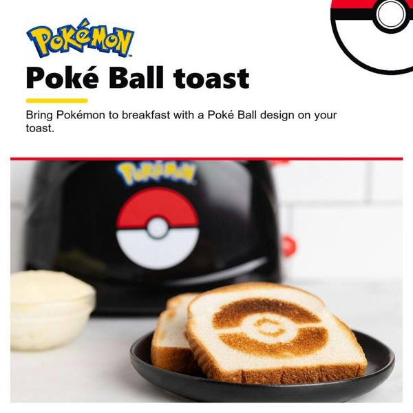 Venom Pokémon Poké Ball 2-Slice Toaster with Reheat and Defrost