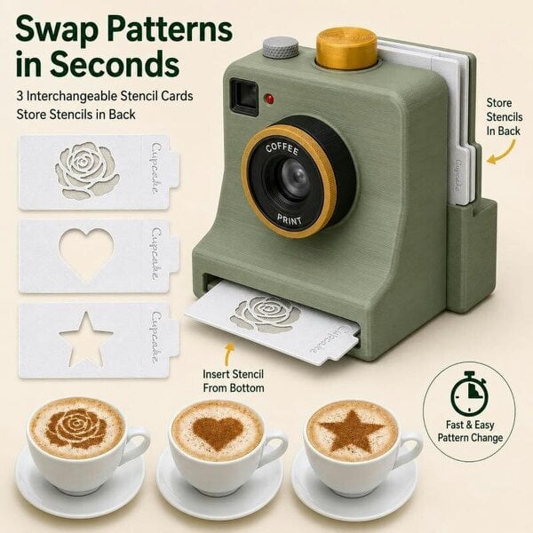 Obasyhig 3D-Printed Latte Art Camera