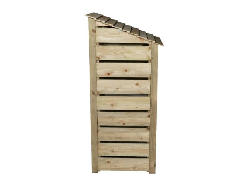 Arbor Garden Solutions Slatted Wooden Log Store With Shelf W-79cm, H-126cm or 180cm, D-88cm