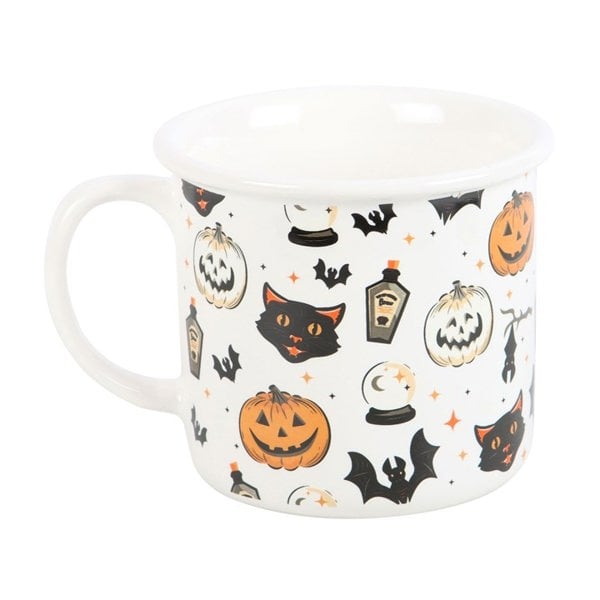 Serano Spooky Cat and Pumpkin Print Mug