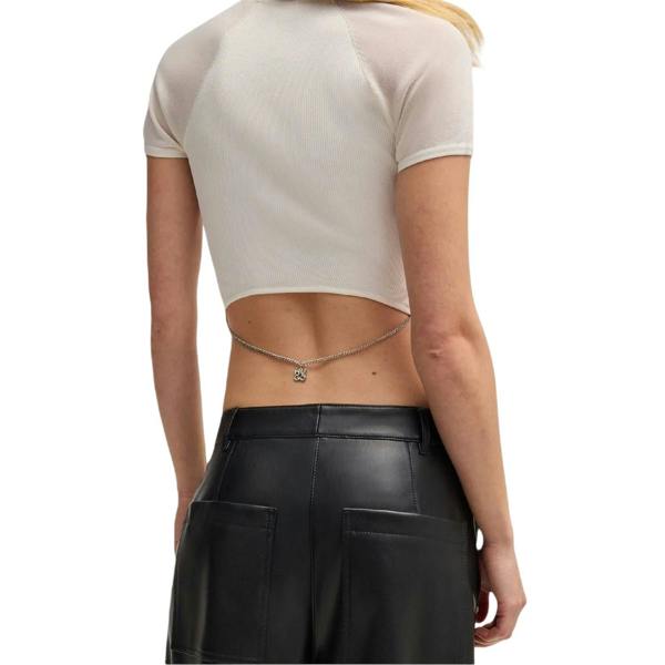 Hugo Womens/Ladies Slevetta Slim Raglan T-Shirt - Natural - 