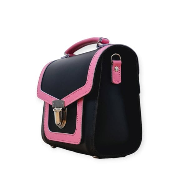 Zatchels Harmony Handmade Leather Sugarcube Plus Handbag - Hot Fuschia Pink