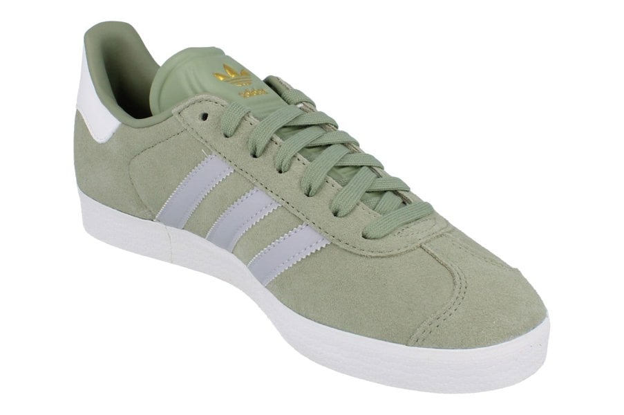 Adidas Originals Gazelle Mens Sneakers  JQ0391 - Green Grey White - Photo 3