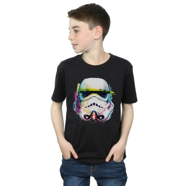 Star Wars Boys Stormtrooper Command Art T-Shirt - Black