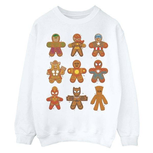 Marvel Boys Avengers Christmas Gingerbread Sweatshirt - White