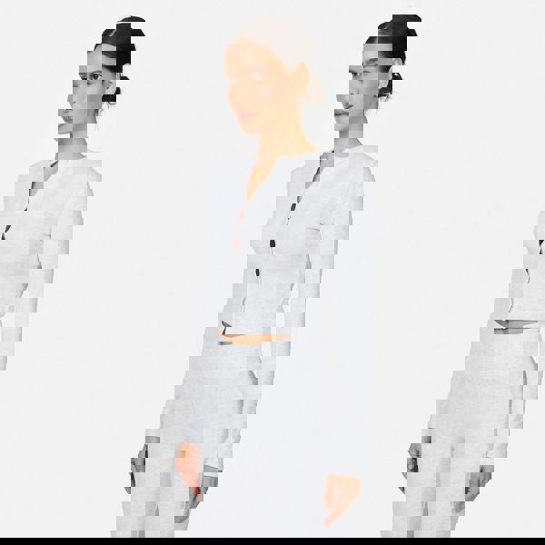 Good For Nothing Brown Ribbed Buttoned Long Sleeve Tee - Brown Image 3